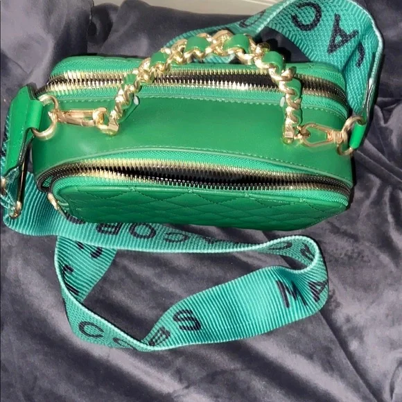 Marc Jacobs Green Quilted Women's Bag Purse Cross Body - Picture 8 of 16